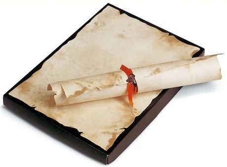 96 feuilles de papier parchemin – Écriture antique classique