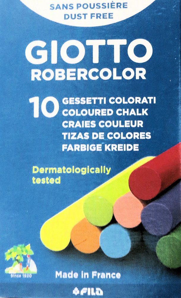 Craies couleurs GIOTTO x 10 - Craie ardoise - Creavea