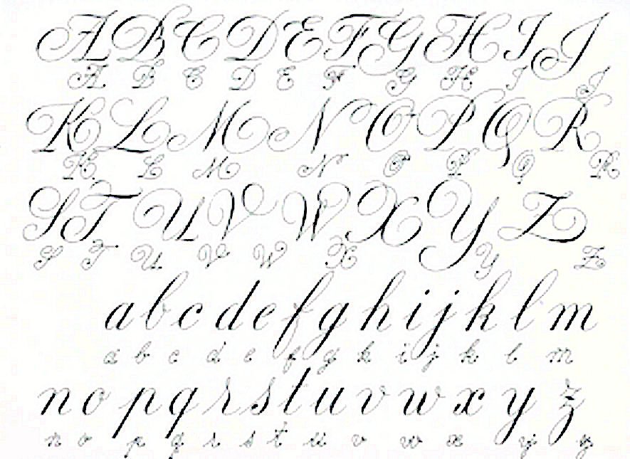 trace lettre calligraphie