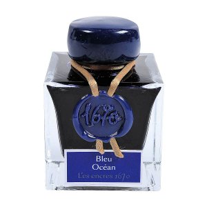 Encre Herbin 1670, "Bleu Océan"