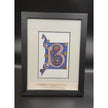 Initial B, Songbook with notated music, on high-quality paper, 24-carat gold leaf