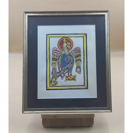 Enluminure Attribut de St Jean, sur parchemin de chèvre