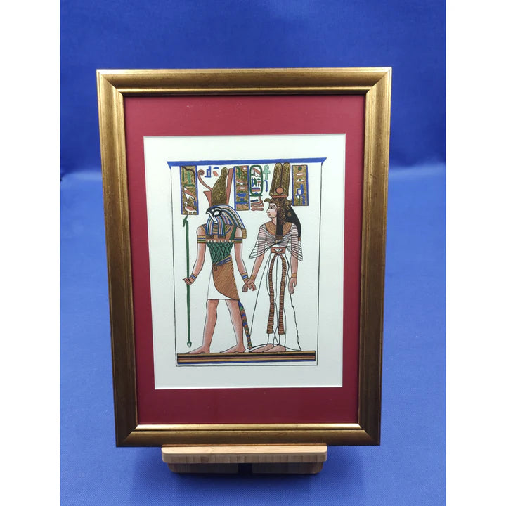 Horus and Nefretari Illumination on High Quality Paper