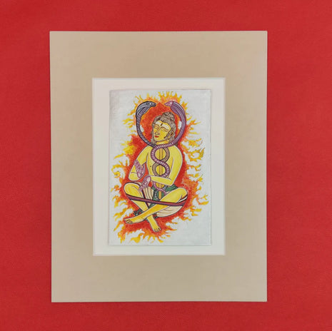 Illuminated Buddha on high quality paper