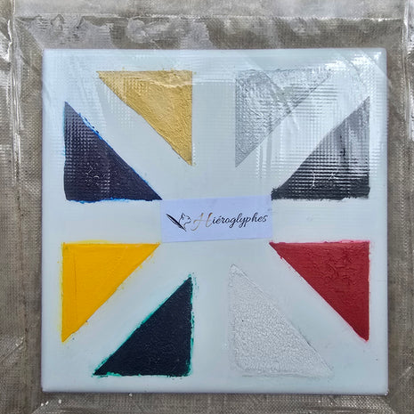 Ref : 0040 Kit d'Enluminure avec 8 pigments de couleurs, 2 métaux Or et Argent