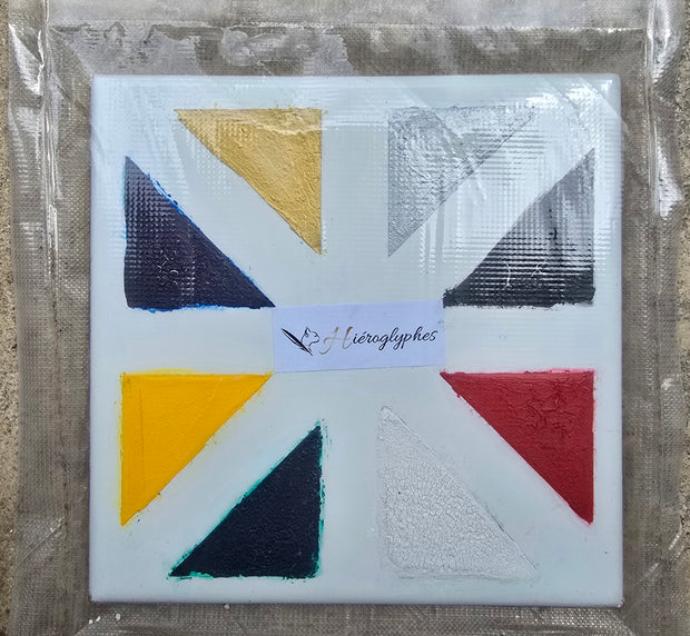 Ref : 0040 Kit d'Enluminure avec 8 pigments de couleurs, 2 métaux Or et Argent