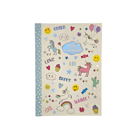 Ref : 0824 Cahier licorne ballon