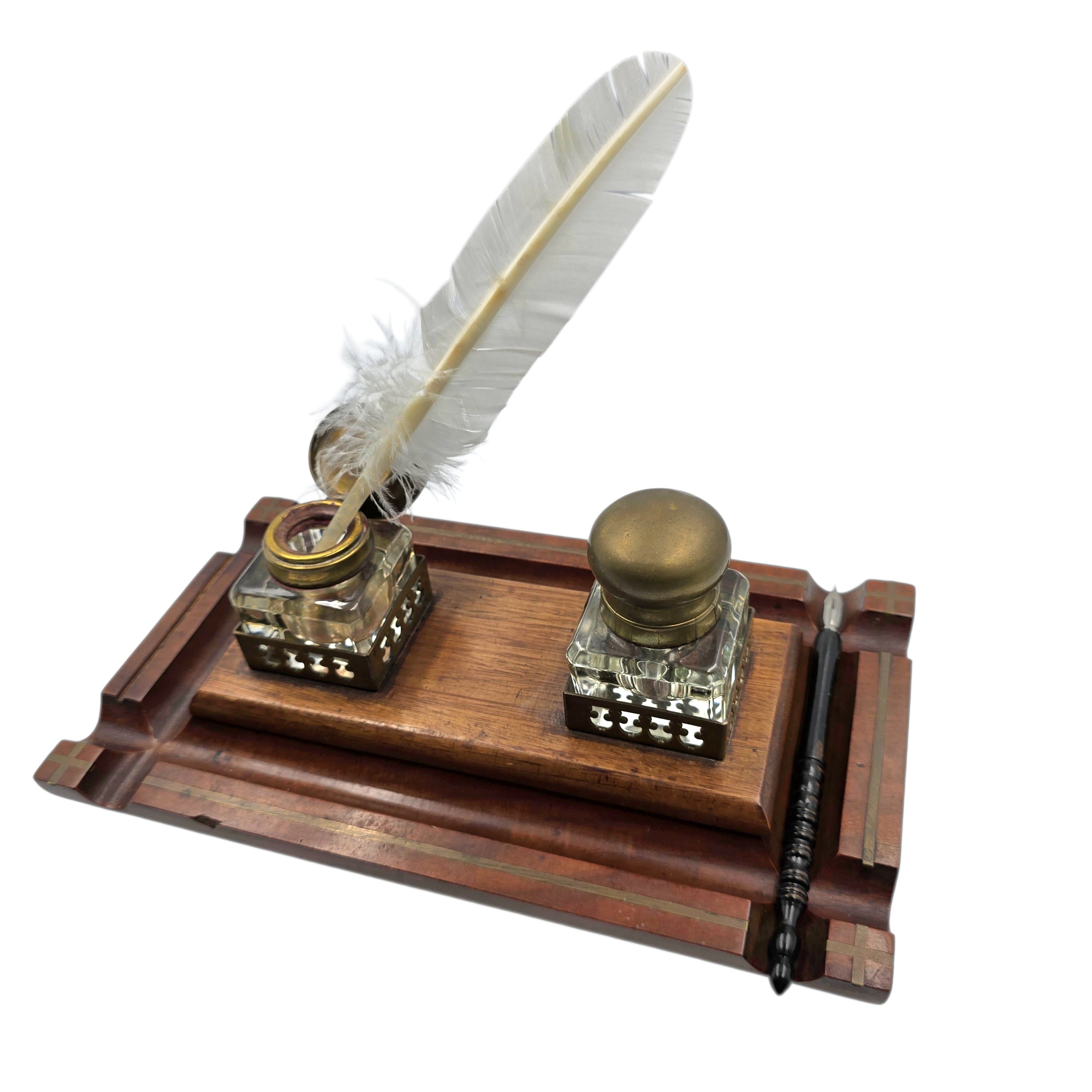 Le Rituel des Deux Encres. Encrier en Bois