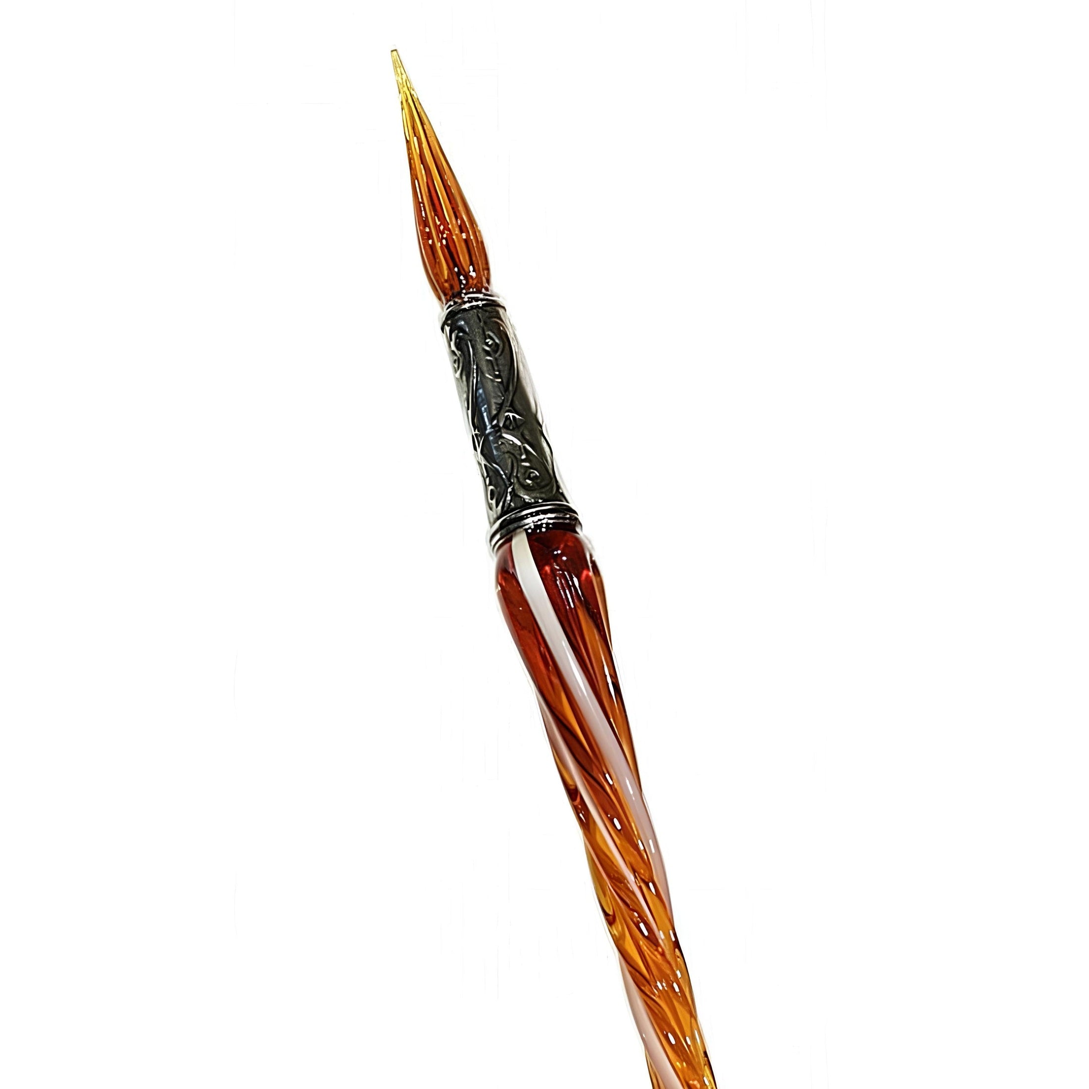 Ref: 140-1 Twisted Murano glass pen holder with crystal nib in several shades 