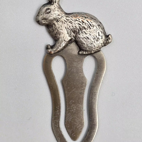 Ref: 0012531-2: Marque-page en étain "Lapin"