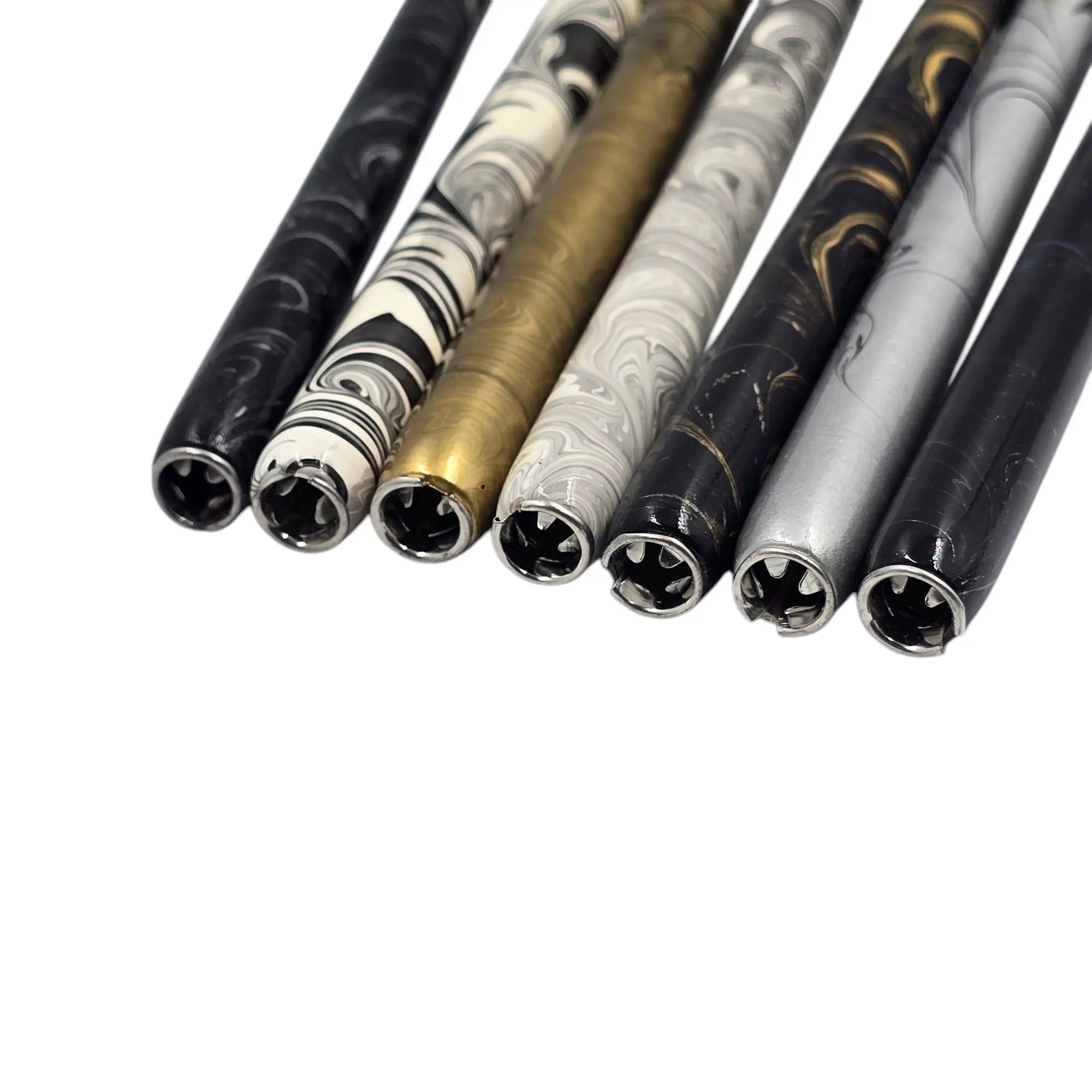 Ref: 162-3: Porte-plume marbré métallisé