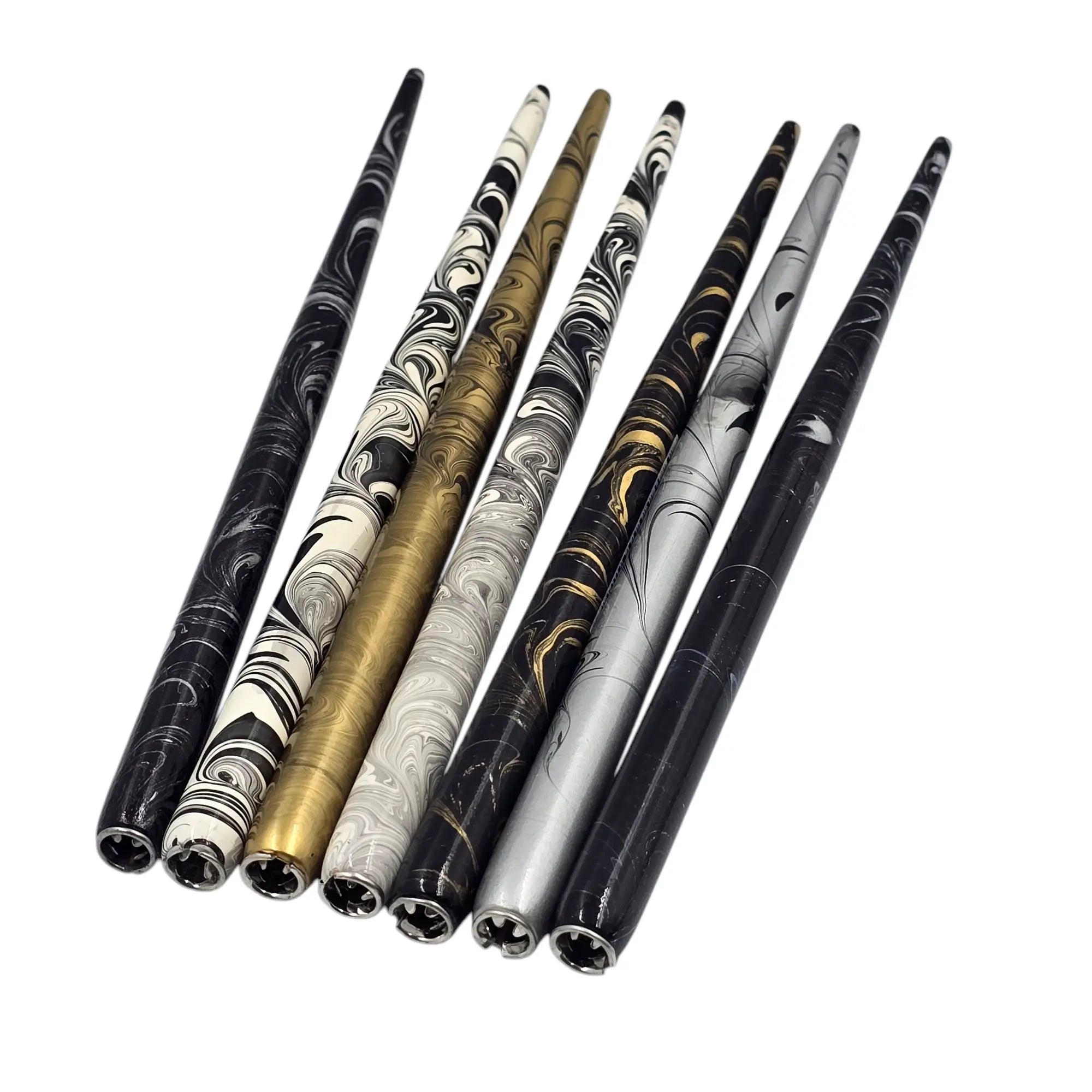 Ref: 162-3: Porte-plume marbré métallisé