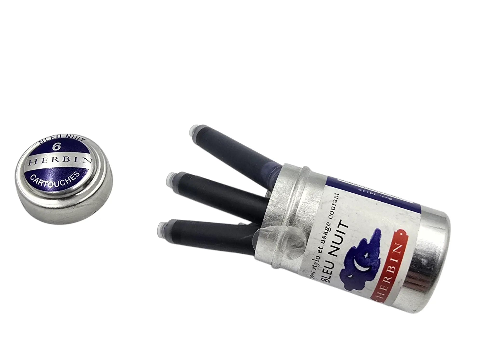 Ref: 143: Box of 6 Herbin ink cartridges for classic fountain pens 