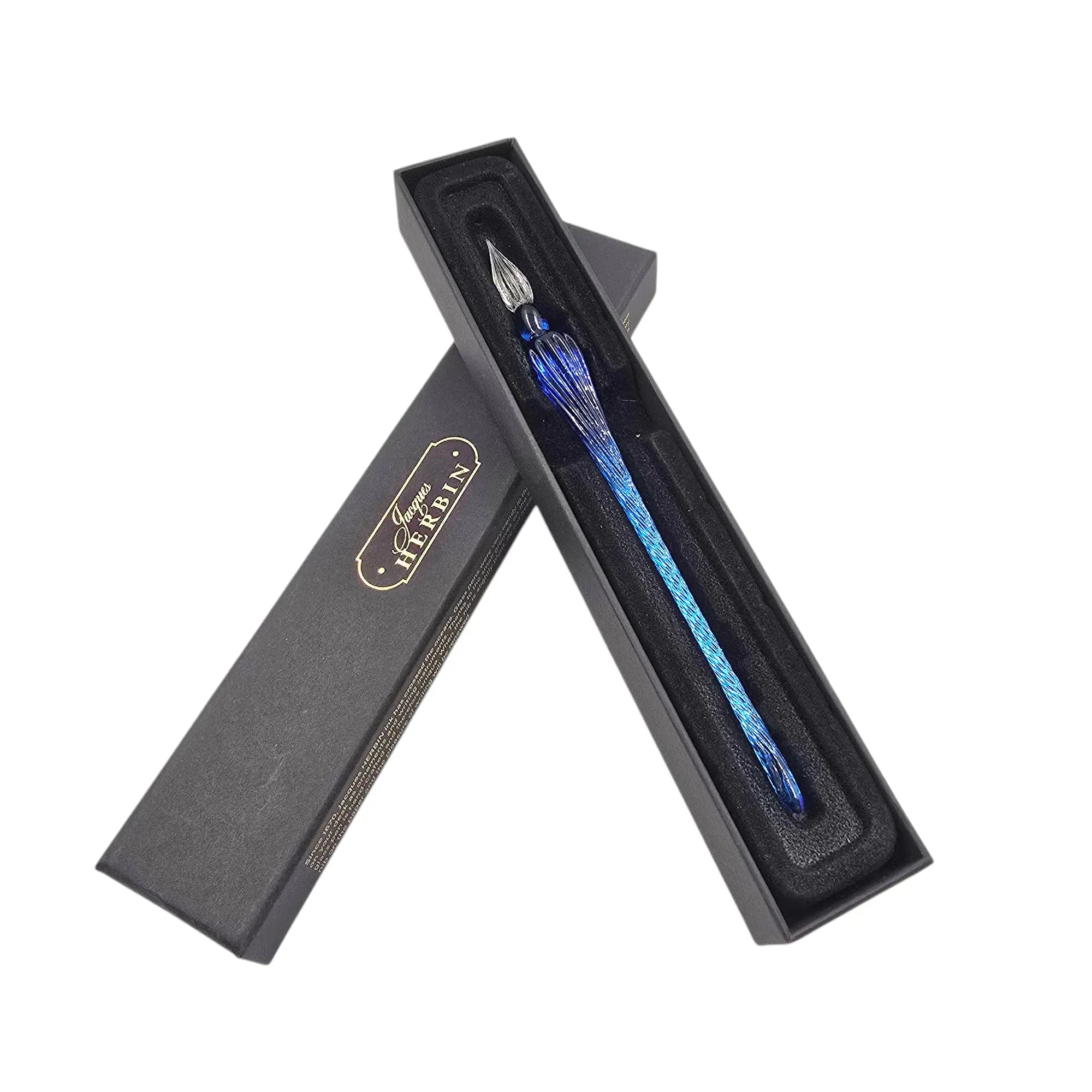 Ref: 612-2: Large round Herbin glass feather