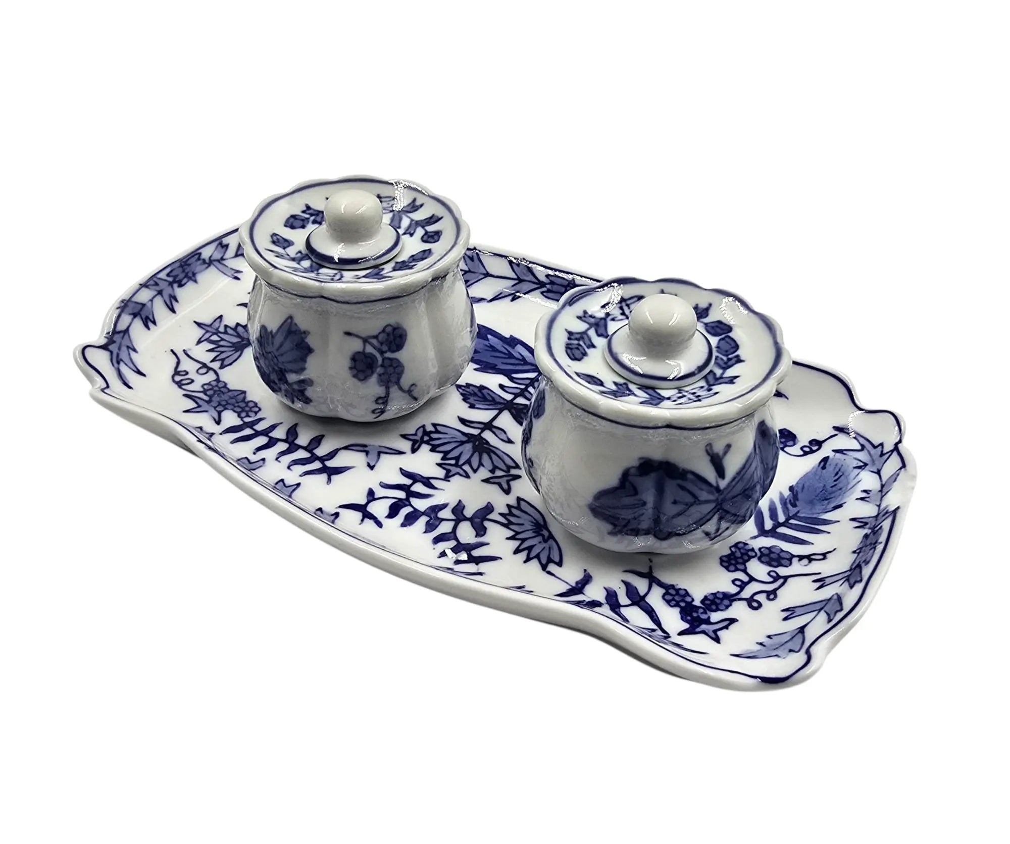 Ref: 0014125-1: Set of Porcelain Inkwells