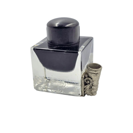 Ref: 1560: Encrier Cube Fleurs de lys