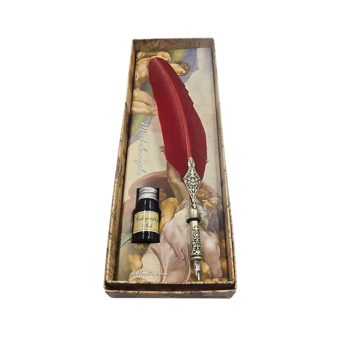 Ref: 0006975 Coffret porte plume avec parement en étain disponible en quatre couleurs