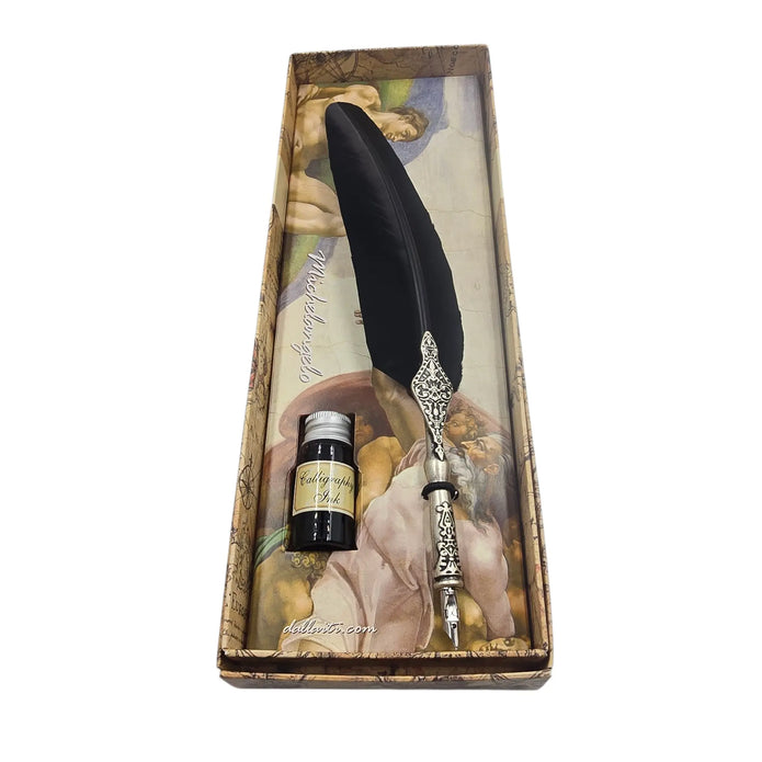 Ref: 0006975 Coffret porte plume avec parement en étain disponible en quatre couleurs