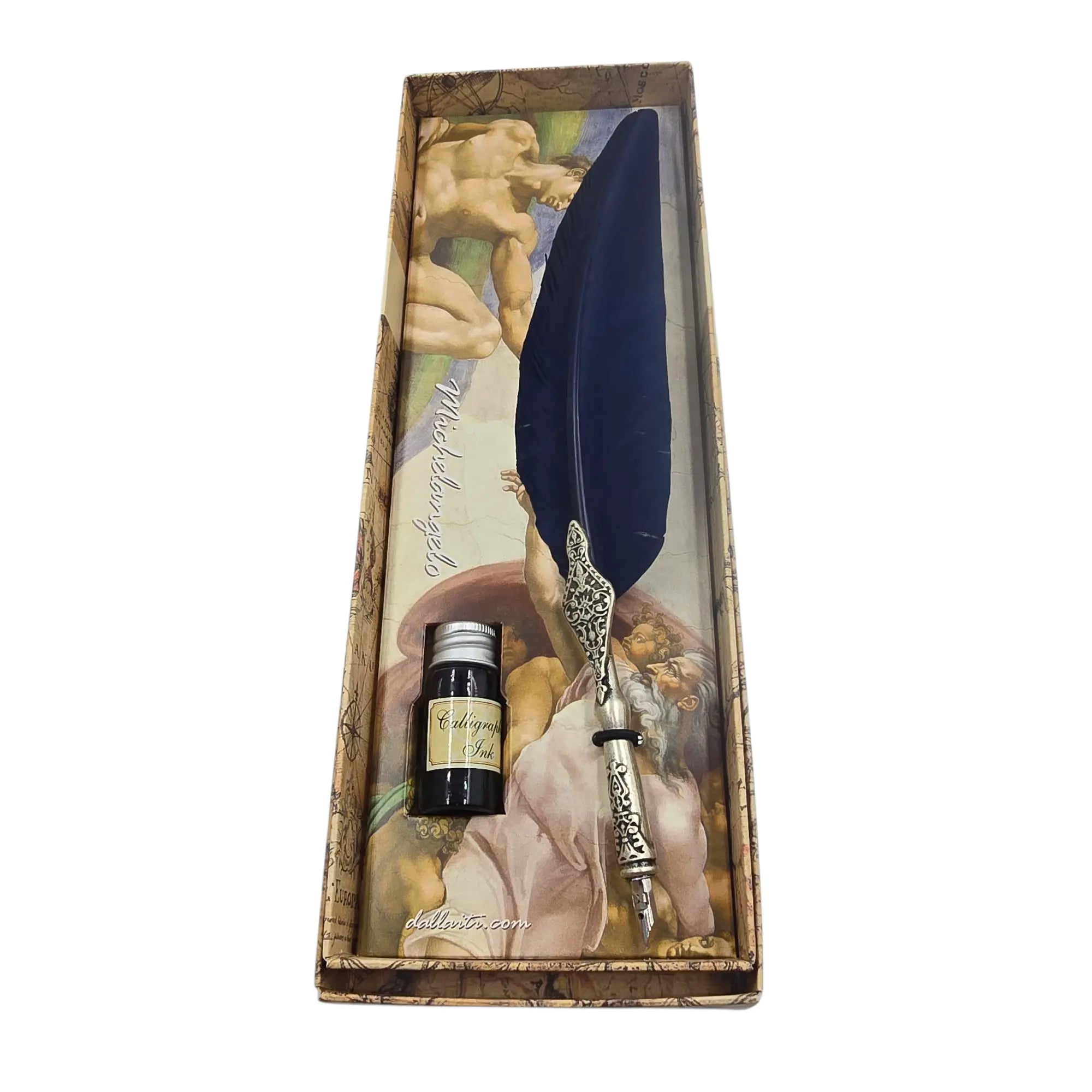 Ref: 0006975 Coffret porte plume avec parement en étain disponible en quatre couleurs