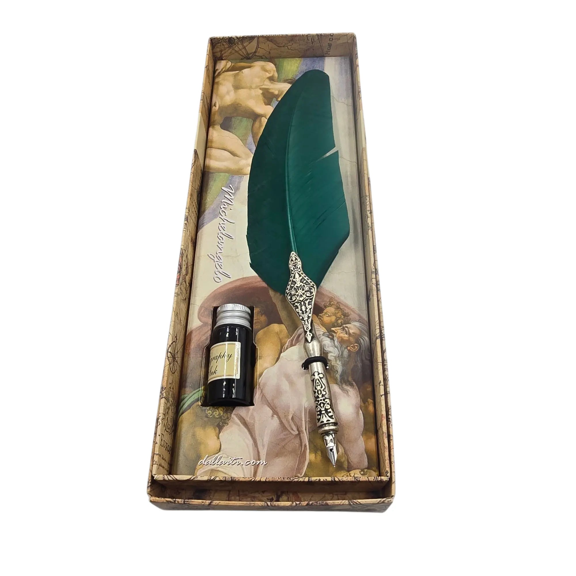 Ref: 0006975 Coffret porte plume avec parement en étain disponible en quatre couleurs