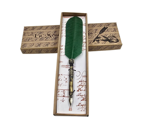 Ref: 0006285-2  Coffret plume d'oie " Empire ", parement ouvragé