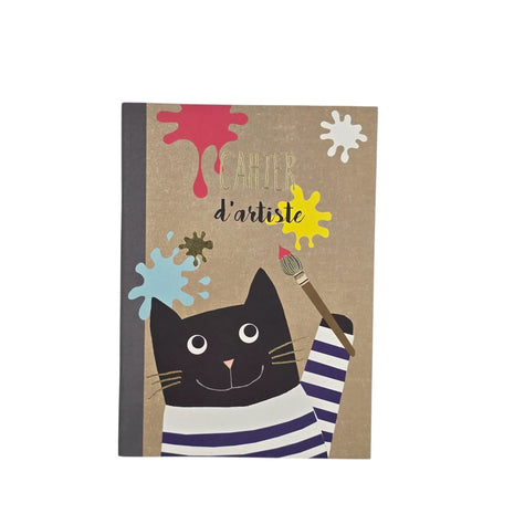 Ref:0820 Cahier d'écriture Artiste chat