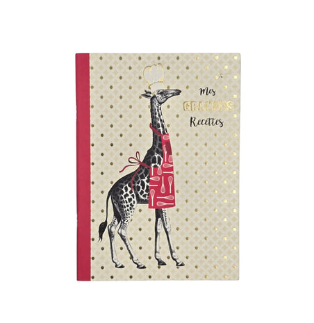 Ref: 0832 “My Great Recipes” Notebook – Giraffe – A5 Format