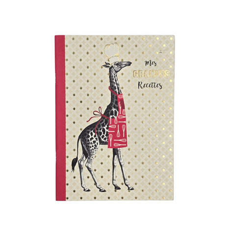 Ref: 0832 “My Great Recipes” Notebook – Giraffe – A5 Format