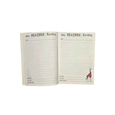 Ref: 0832 “My Great Recipes” Notebook – Giraffe – A5 Format