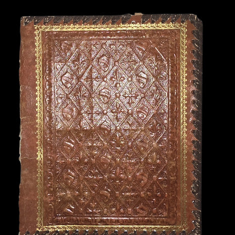 L’Écrin du Scribe – Étui de manuscrit ancien en cuir embossé doré