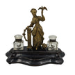 L’Encrier de la Souveraine.  Encrier double de bureau en bronze – fin XIXᵉ / début XXᵉ siècle