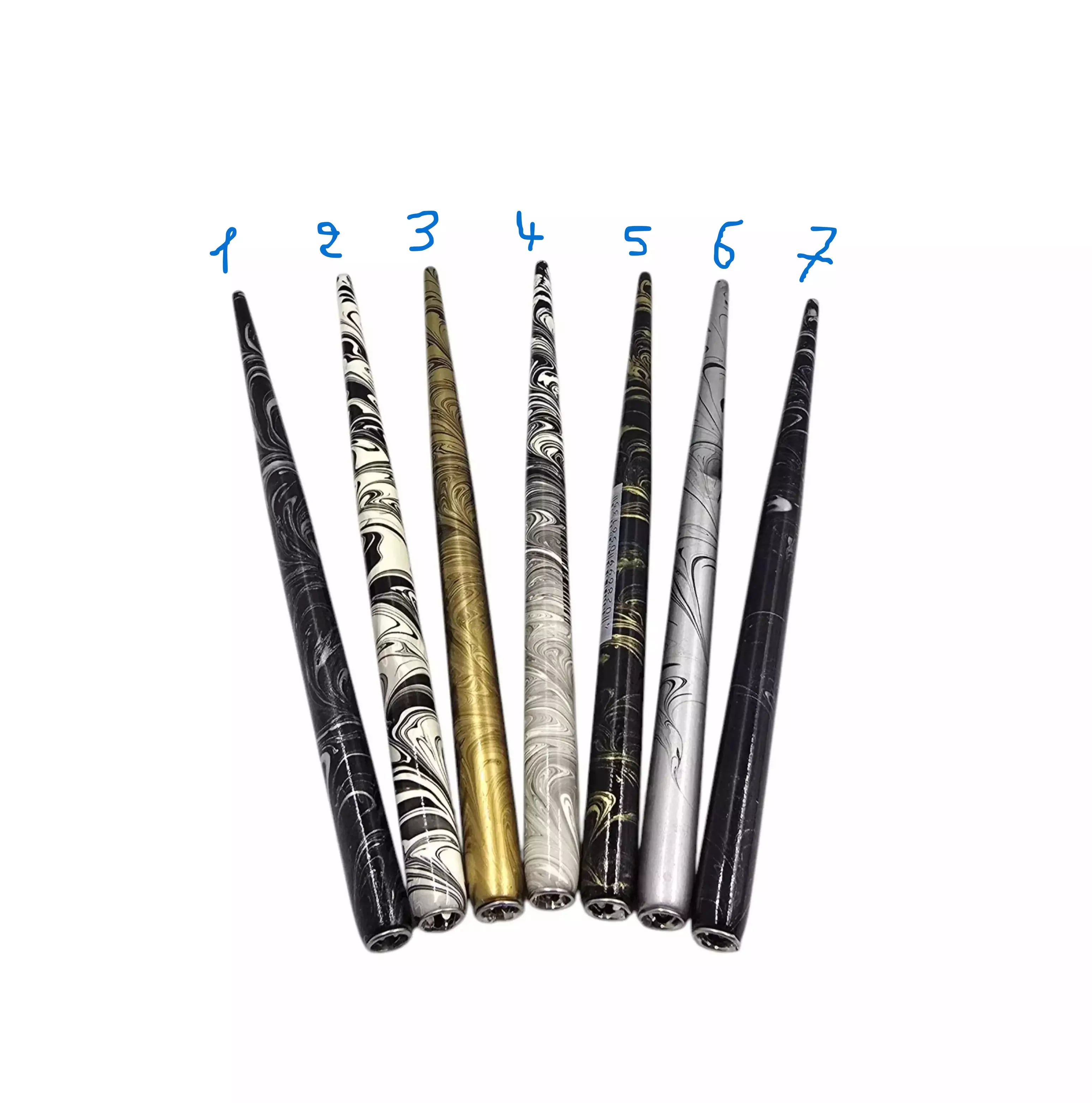 Ref: 162-3: Porte-plume marbré métallisé