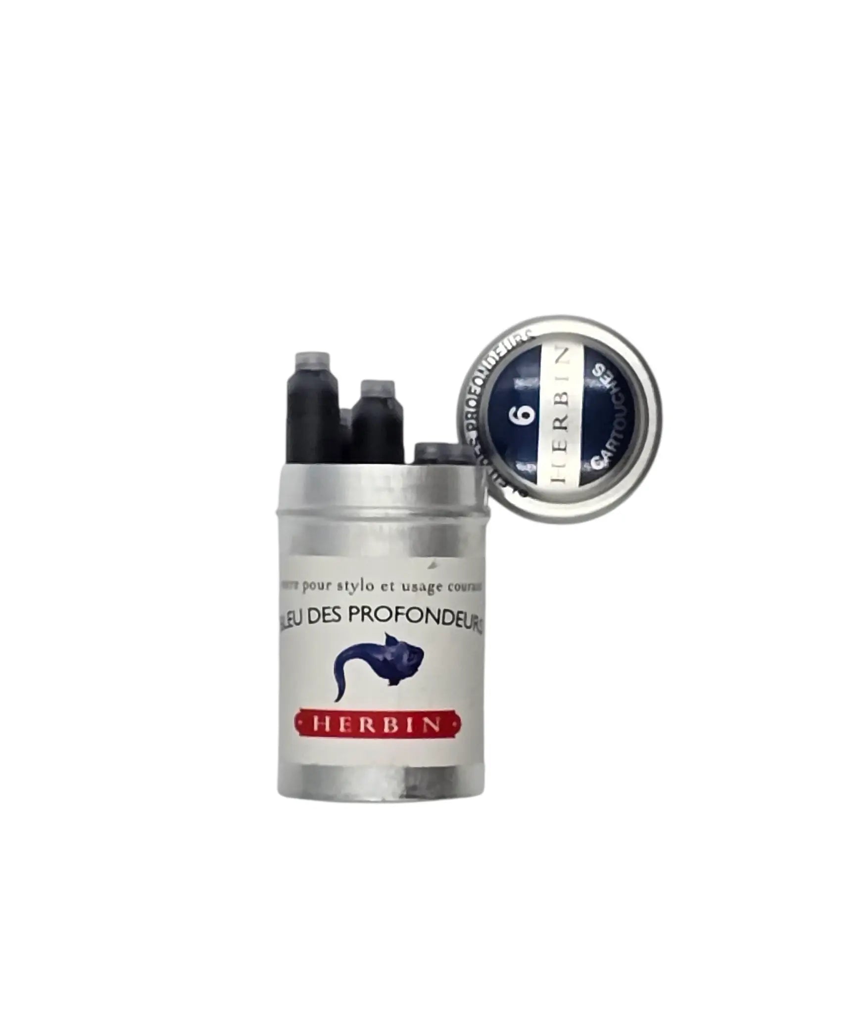 Ref: 143: Box of 6 Herbin ink cartridges for classic fountain pens 