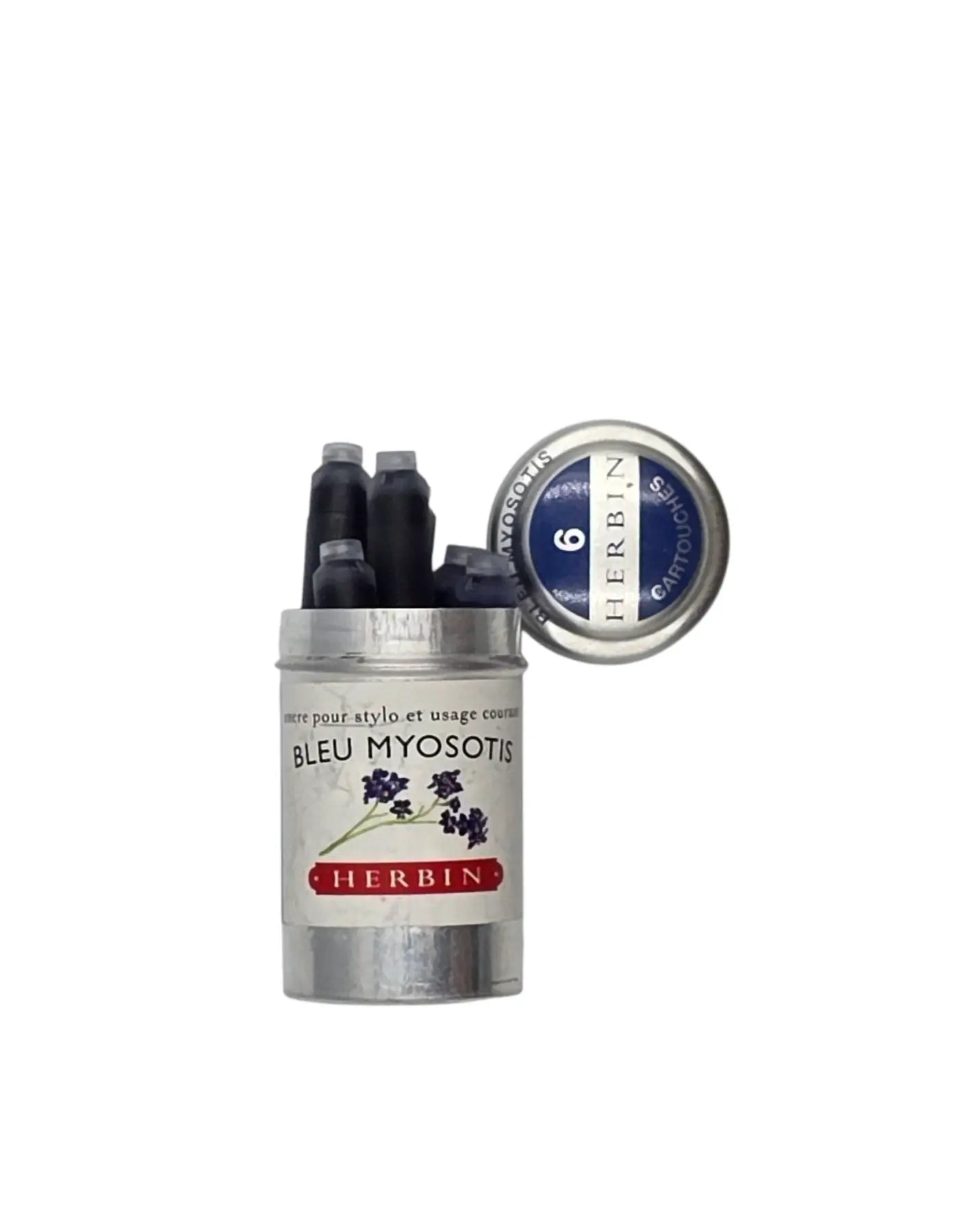 Ref: 143: Box of 6 Herbin ink cartridges for classic fountain pens 