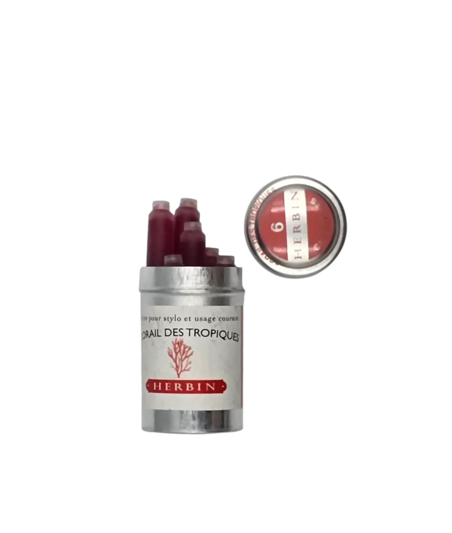 Ref: 143: Box of 6 Herbin ink cartridges for classic fountain pens 