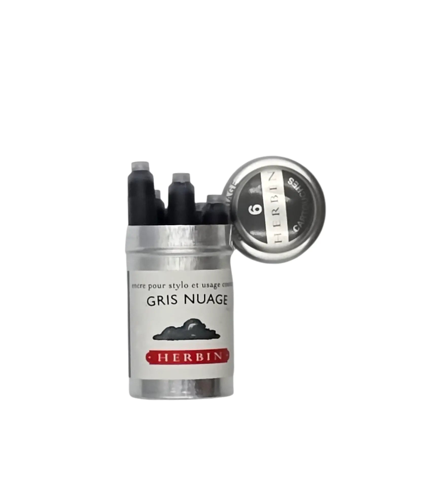 Ref: 143: Box of 6 Herbin ink cartridges for classic fountain pens 