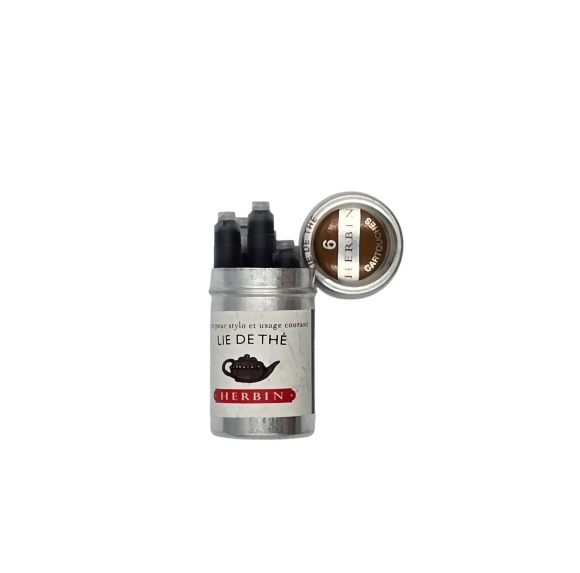 Ref: 143: Box of 6 Herbin ink cartridges for classic fountain pens 