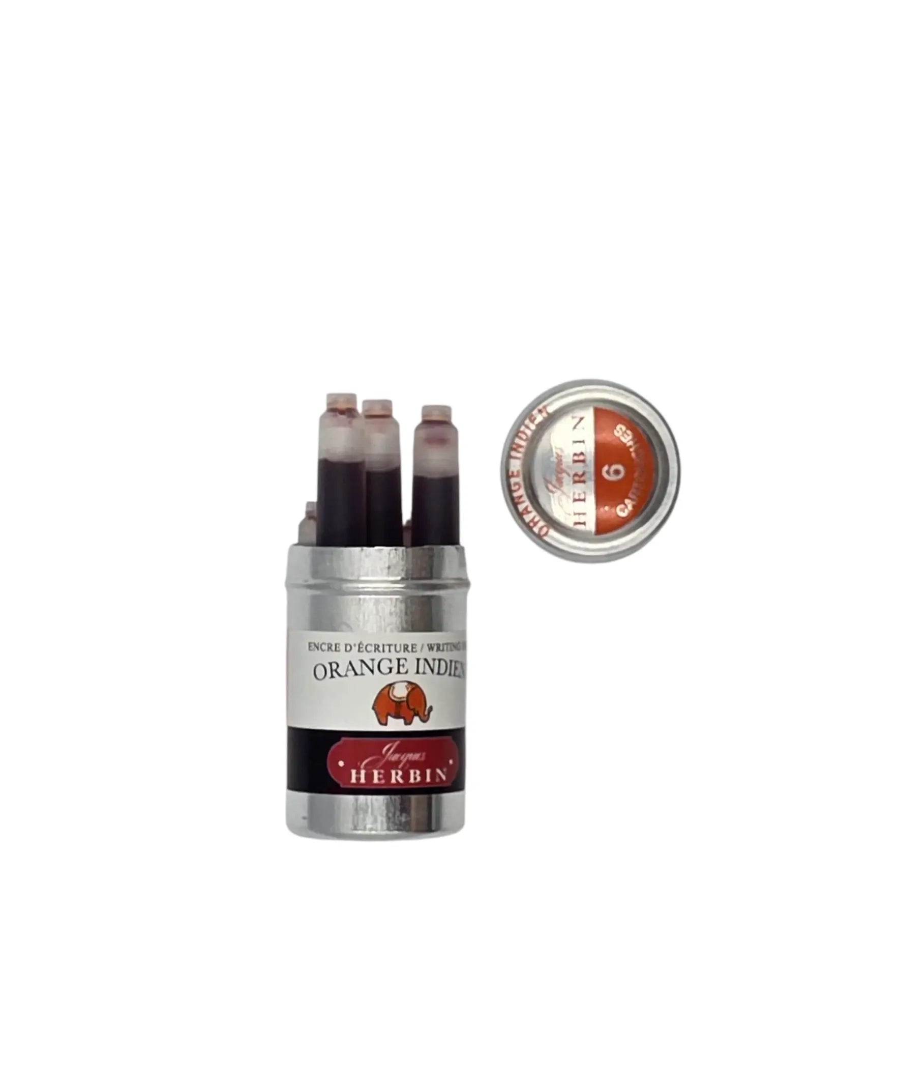 Ref: 143: Box of 6 Herbin ink cartridges for classic fountain pens 