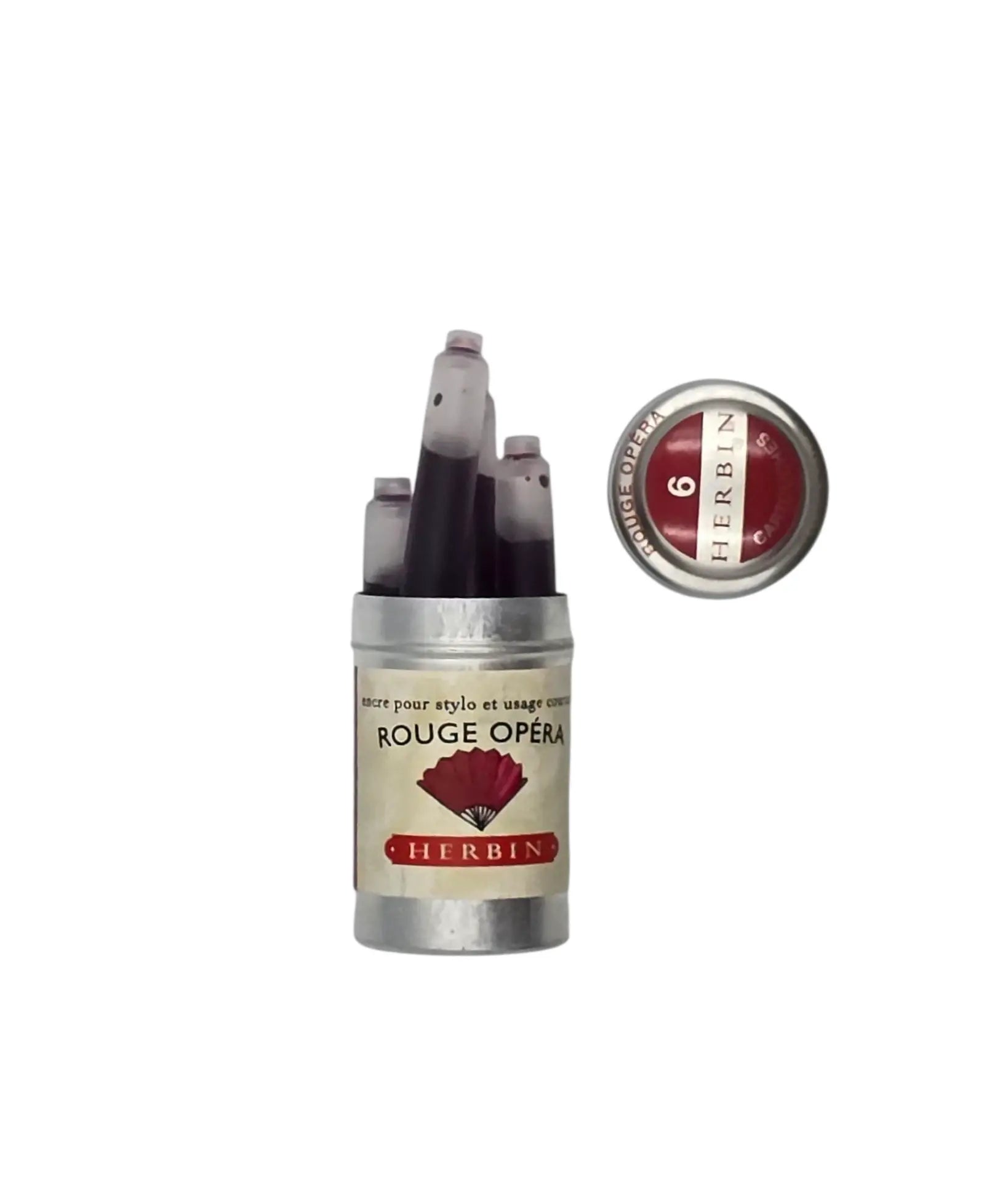 Ref: 143: Box of 6 Herbin ink cartridges for classic fountain pens 