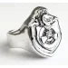 ref: 1307: Bague-cachet personnalisée en Argent