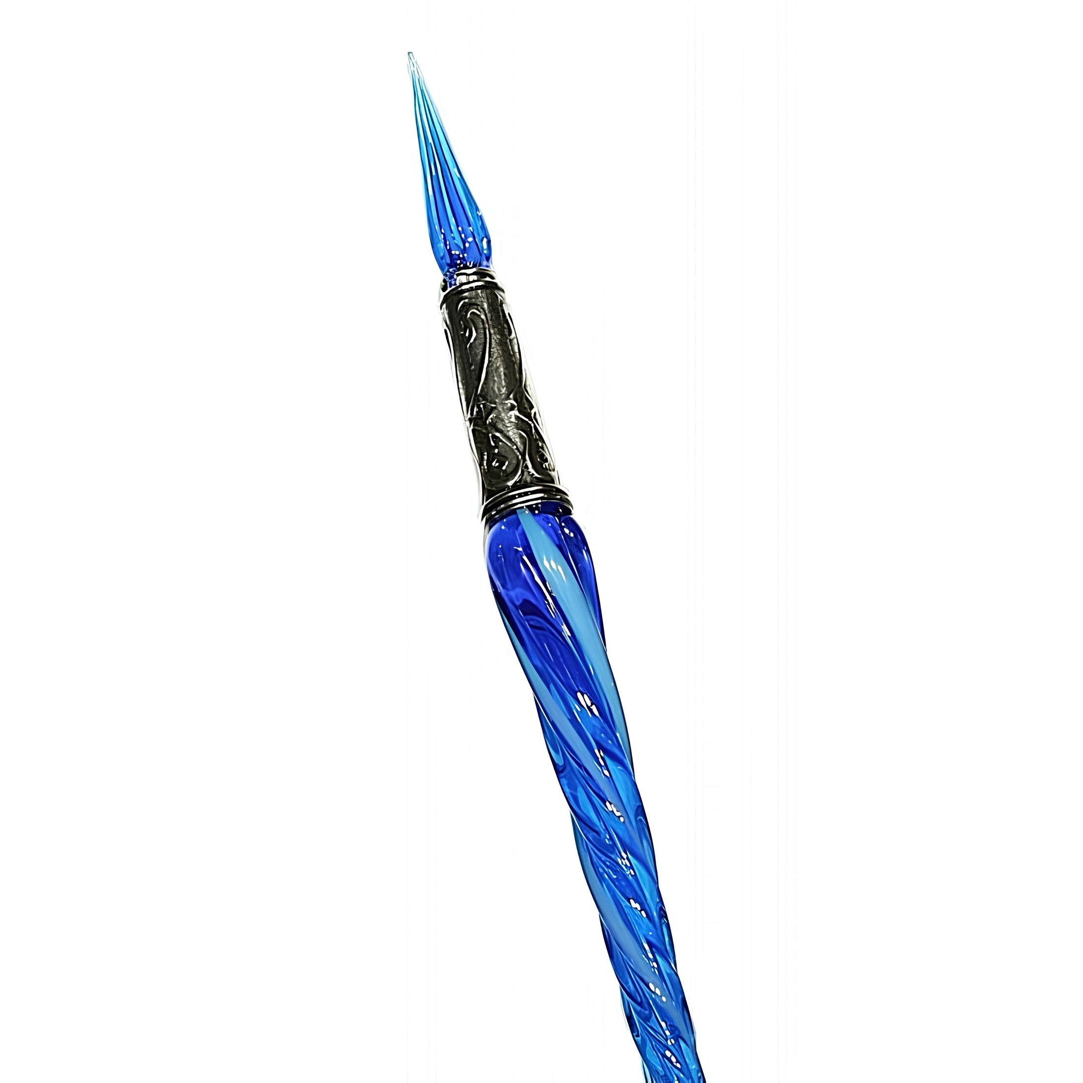 Ref: 140-1 Twisted Murano glass pen holder with crystal nib in several shades 