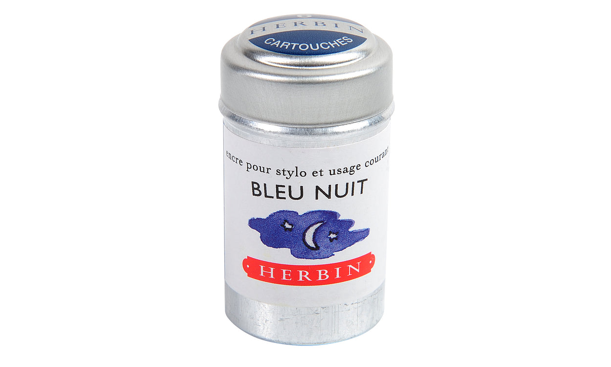 Ref: 143: Box of 6 Herbin ink cartridges for classic fountain pens 