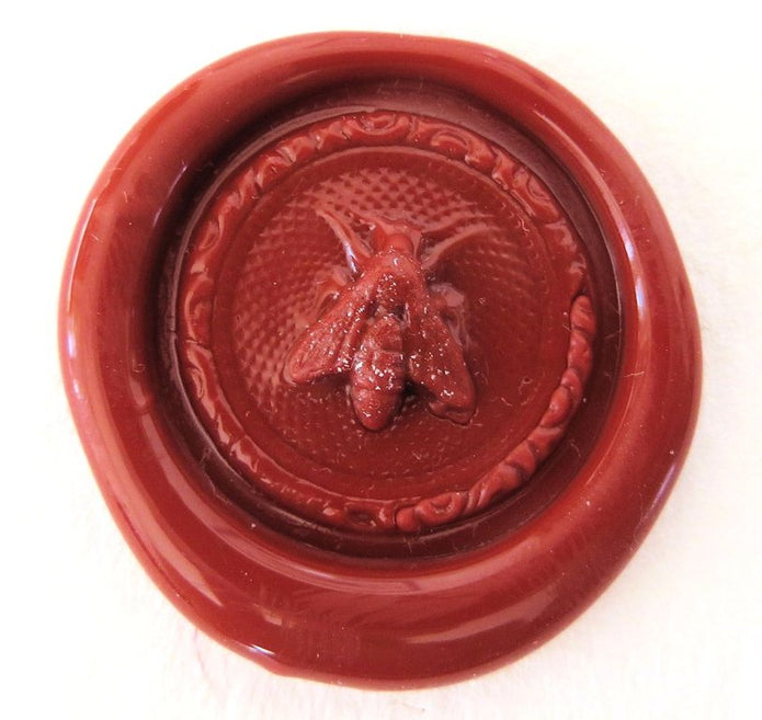 ref: 0006190 Sceau artisanal en étain " Abeille "