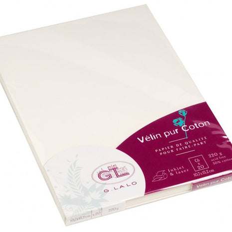 Ref: 0005013-1 Carte "Vélin Pur Coton" simple Lalo