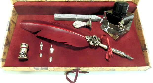 ref: 0000453-2 Coffret " Fleur de Lys, cire et sceau à cacheter "