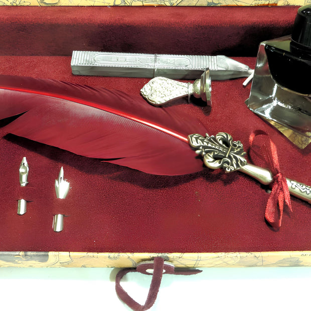 ref: 0000453-2 Coffret " Fleur de Lys, cire et sceau à cacheter "