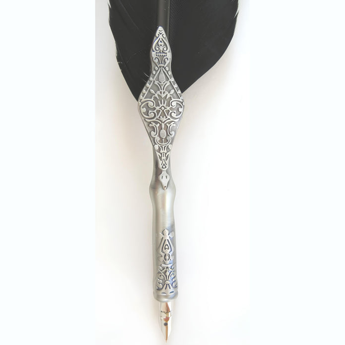 ref : 1313 Coffret " Plume d'oie avec parement Classique et encre "