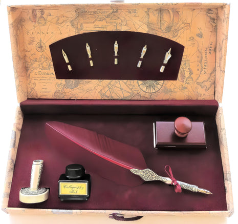 Ref: 1862 Coffret " Plume d'oie et Tampon buvard "