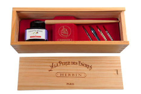 Ref: 1239 Coffret-Plumier "La Perle des Encres", encre Violette Pensée
