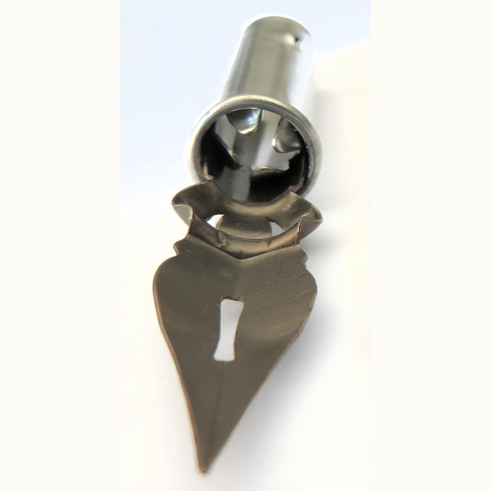 ref: 171 Porte-plume en verre de Murano "Argento" avec plume de cristal